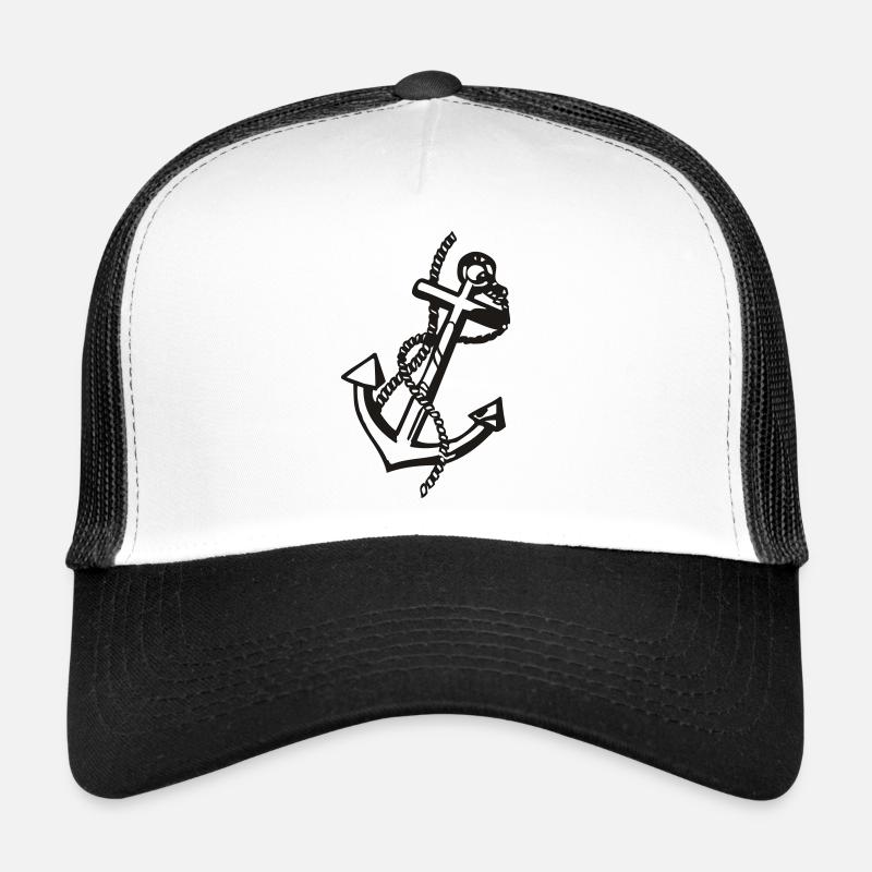 anchor - Trucker Cap - white/black