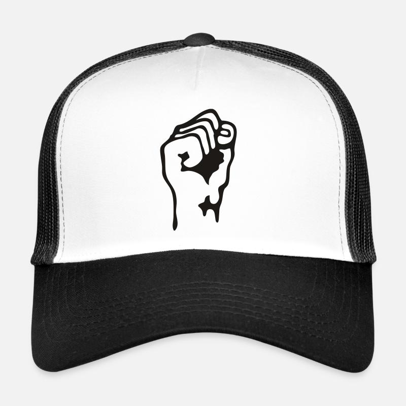 faust02 - Trucker Cap - white/black