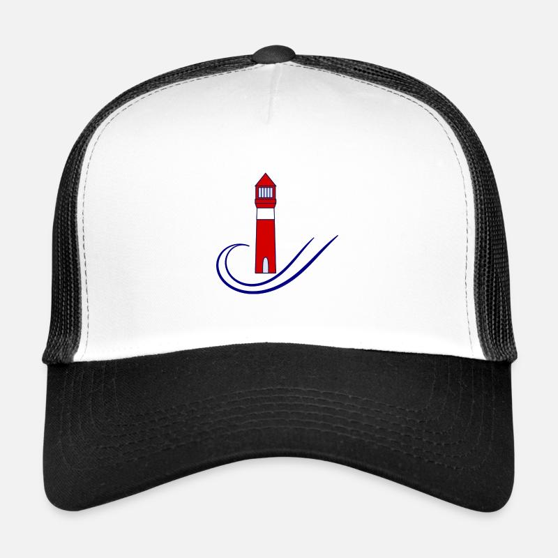 - PHARE. - MEER. OCEAN. NATUR. - Urlaub. REISE - Trucker Cap - Weiß/Schwarz