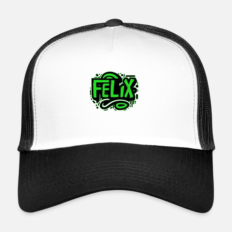 Felix Name Graffiti grün Trucker Cap