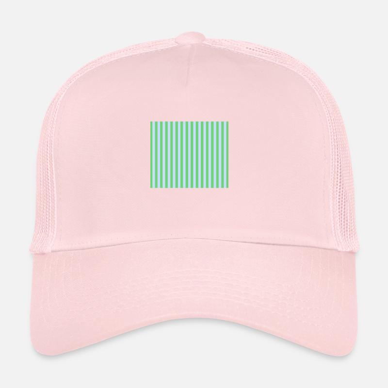 Stripes Vert Bleu clair Casquette trucker 