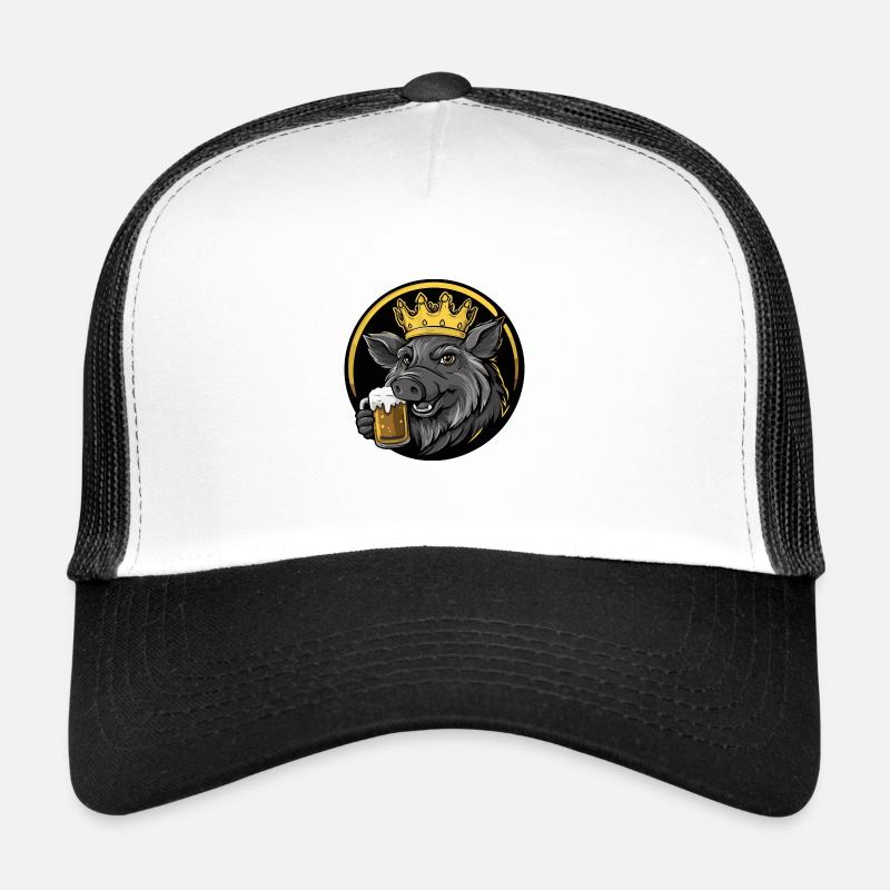 Bière de cochon Bande dessinée Sanglier Casquette trucker 