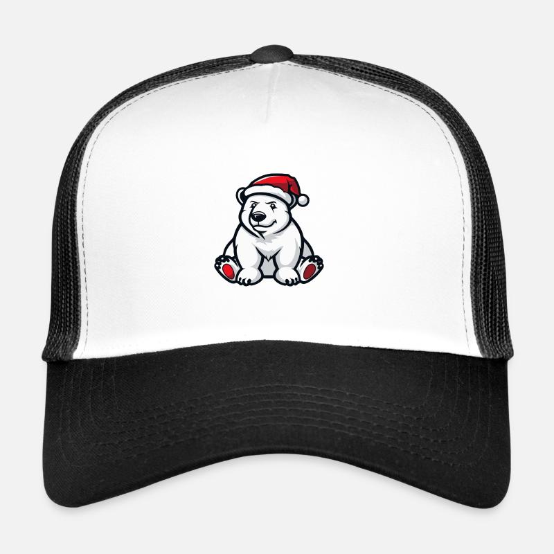 Polar Bear Christmas Trucker Cap