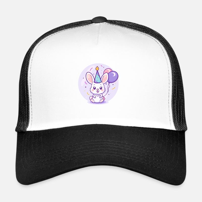 Bande dessinée d’anniversaire de lapin Casquette trucker 