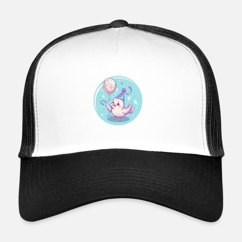 Taube Vogel Geburtstag Comic Trucker Cap