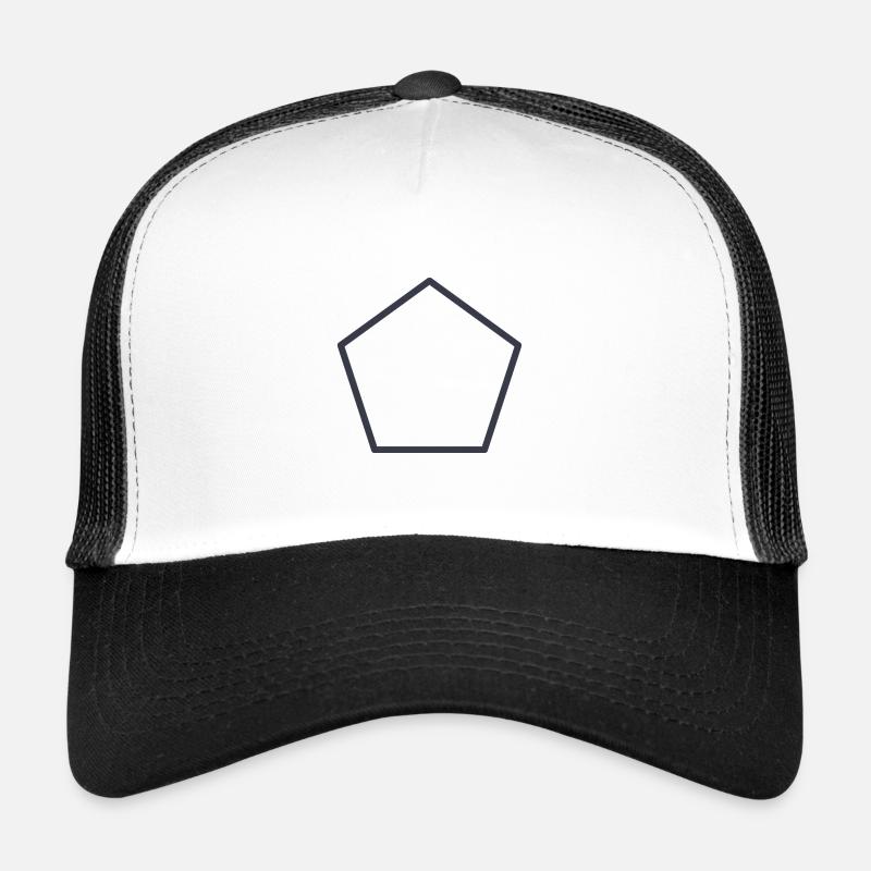 Abstract - pentagon shape - Trucker Cap - Weiß/Schwarz