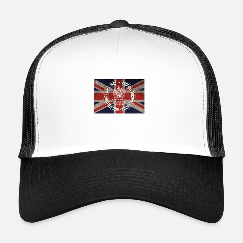 Union Jack von Defender - Trucker Cap - Weiß/Schwarz