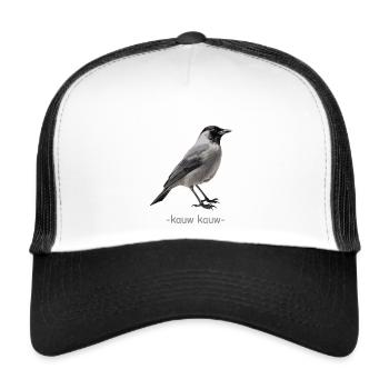 Chew chew. Jay in dialect - Trucker Cap - white/black - Front
