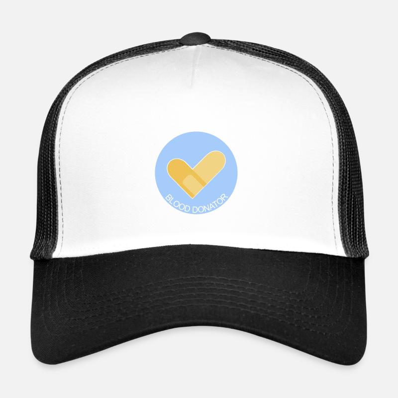 Donneur de sang - Donneur de sang - Casquette trucker  - blanc/noir