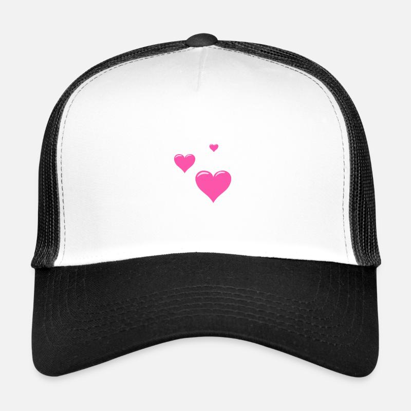Trois coeurs roses Casquette trucker 