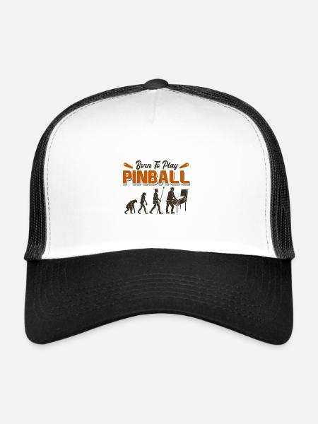Evolution Born To Play Pinball / Flipper Flippern - Trucker Cap - white/black - Front