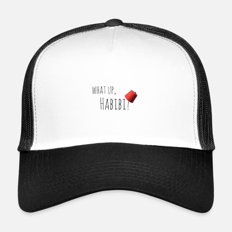 Was geht, Habibi? - Trucker Cap - Weiß/Schwarz