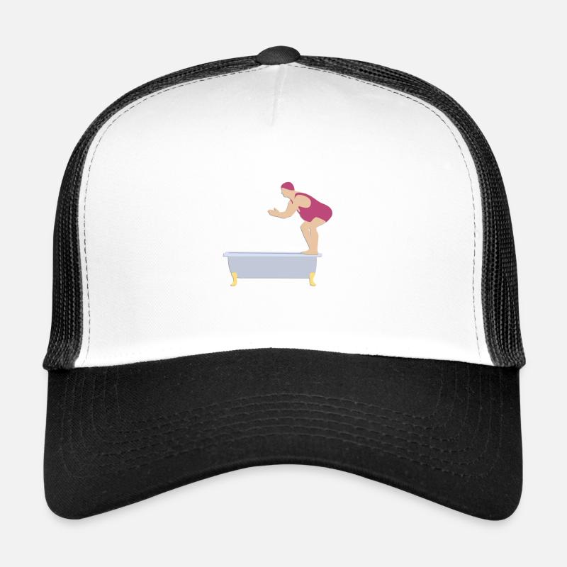 plongeurs de bain - Casquette trucker  - blanc/noir