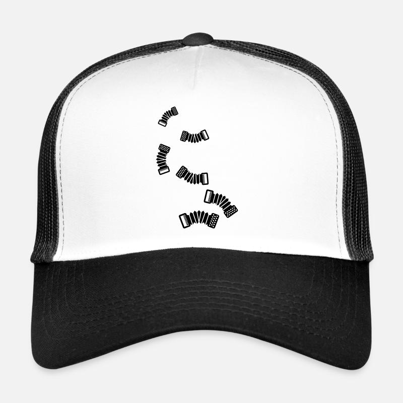 Akkordeon musik - Trucker Cap - Weiß/Schwarz
