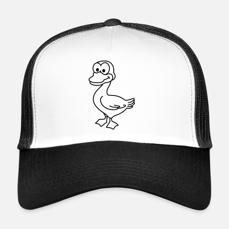 Ente Comic Tier - Trucker Cap - Weiß/Schwarz