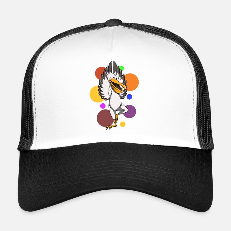 Yoga Pelikan - Trucker Cap - Weiß/Schwarz