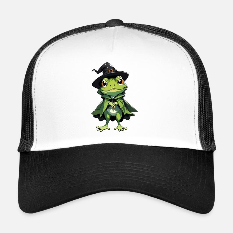 Cute Halloween frog with witch hat. Trucker Cap