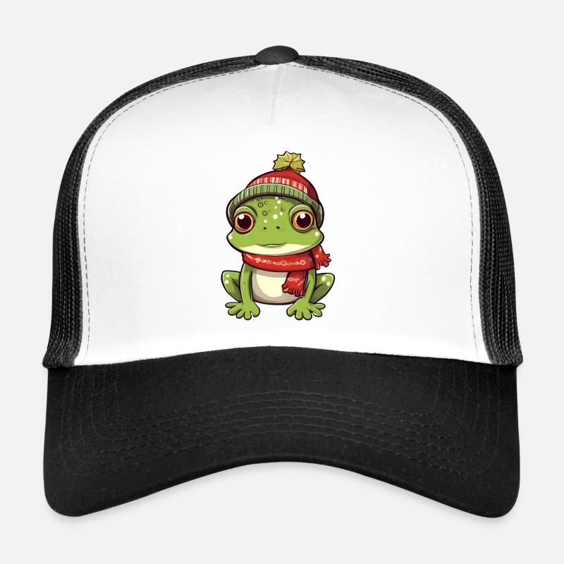 Cute frog in festive winter look! Trucker Cap