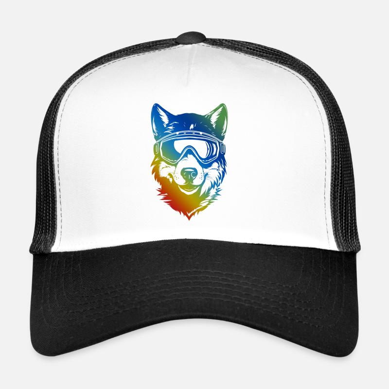 Ski Wolf Bunt Trucker Cap