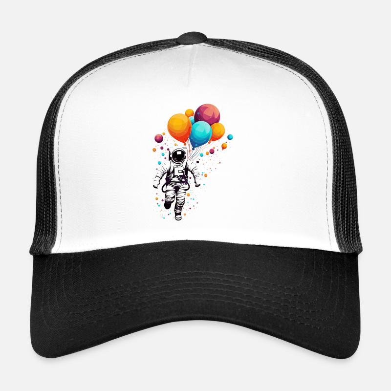 Astronaute avec des ballons, l’espace, illustration, Casquette trucker 