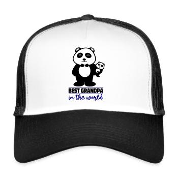 Bester Opa der Welt - Trucker Cap - Weiß/Schwarz - Vorne