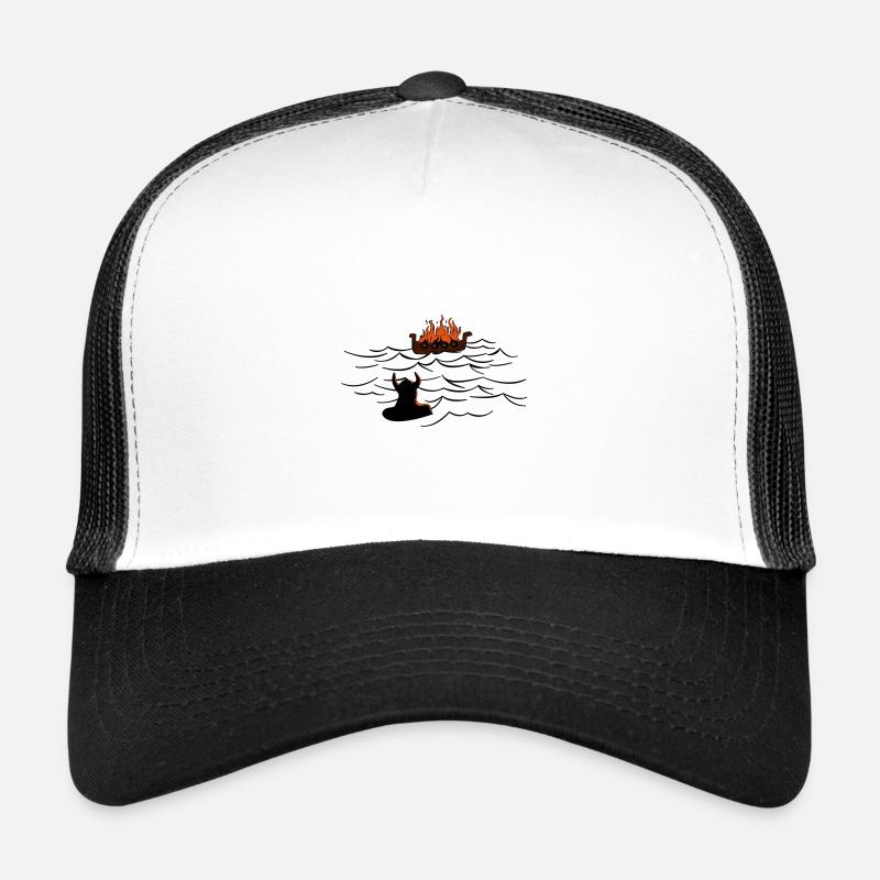 Funérailles vikings - Casquette trucker - blanc/noir