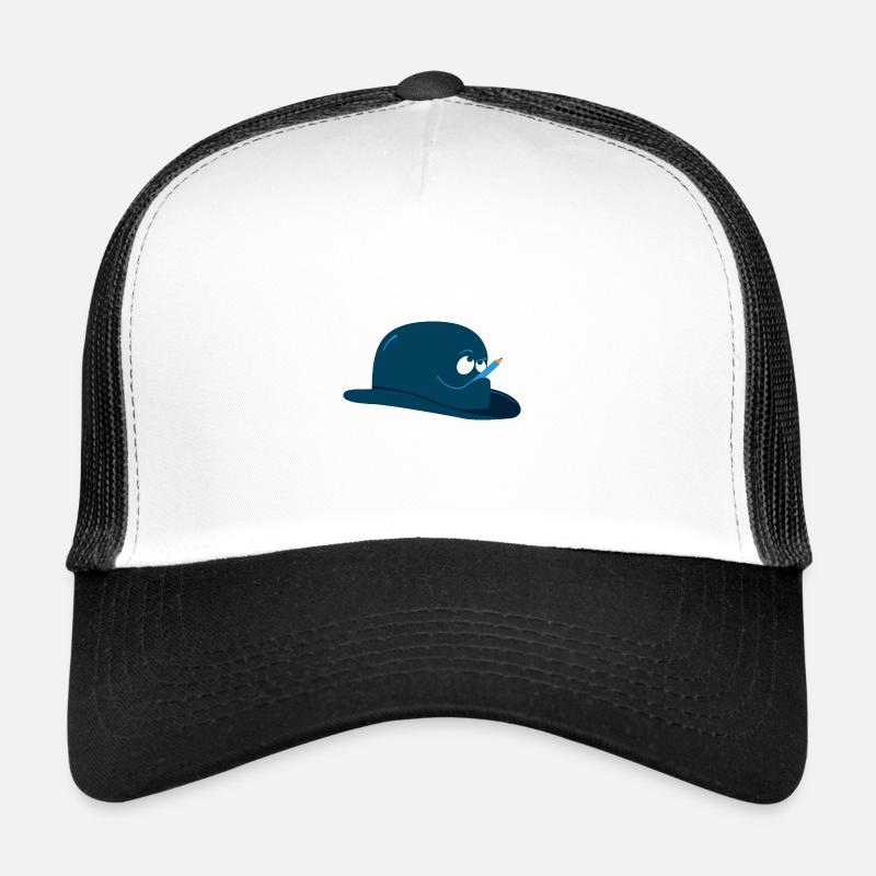 Thinking hat - Casquette trucker  - blanc/noir