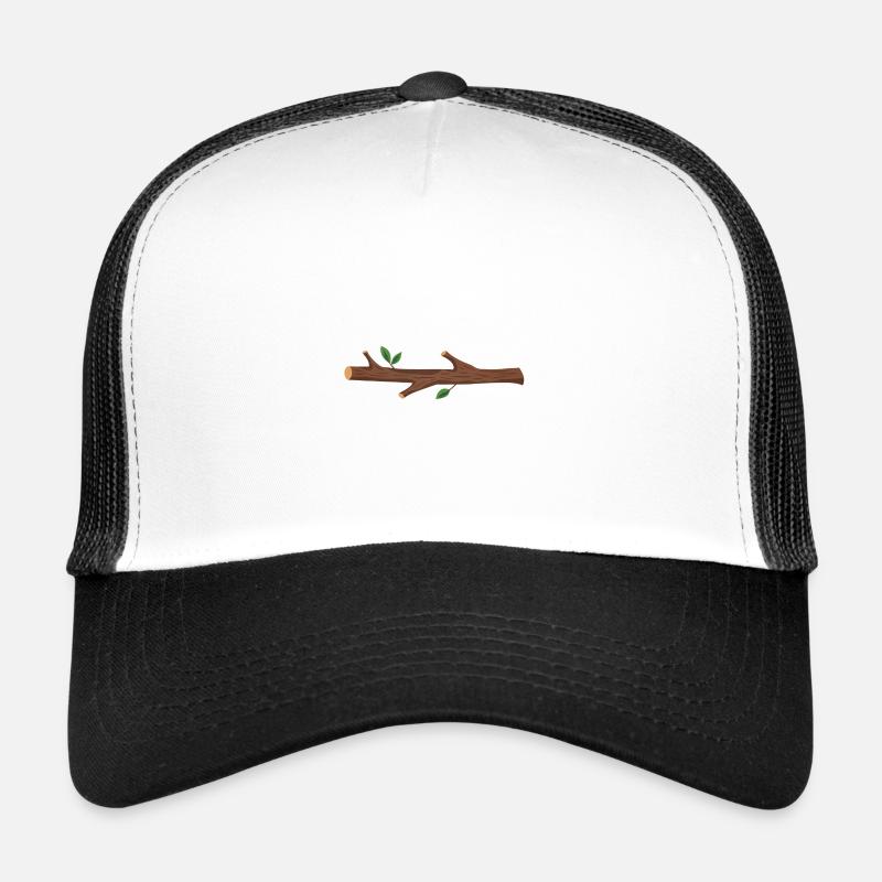 Branche simple couchée brune Casquette trucker 