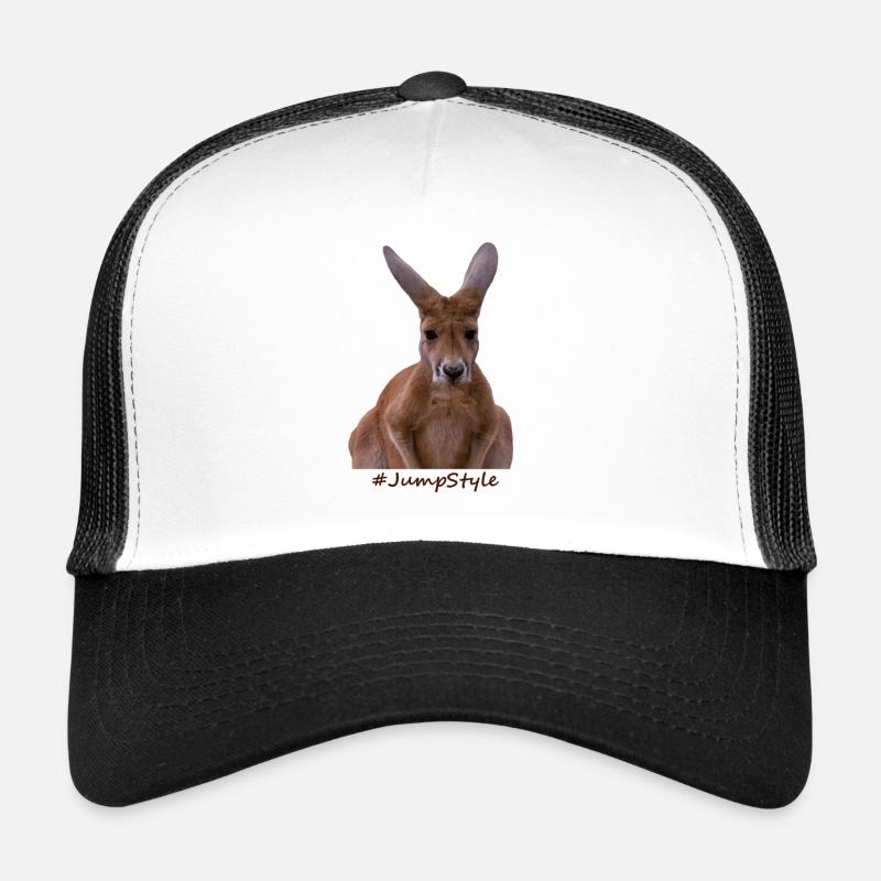 Kangoroo mit Text Jumpstyle - Trucker Cap - Weiß/Schwarz