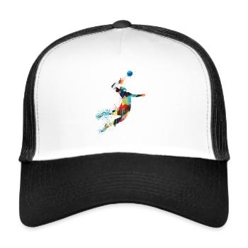 vovolleyball, volleyballer, beachball,graffiti - Trucker Cap - white/black - Front