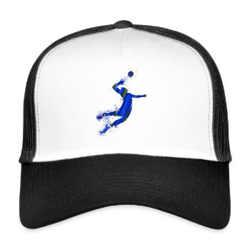 vovolleyball, volleyballer, beachball,graffiti - Trucker Cap - white/black - Front