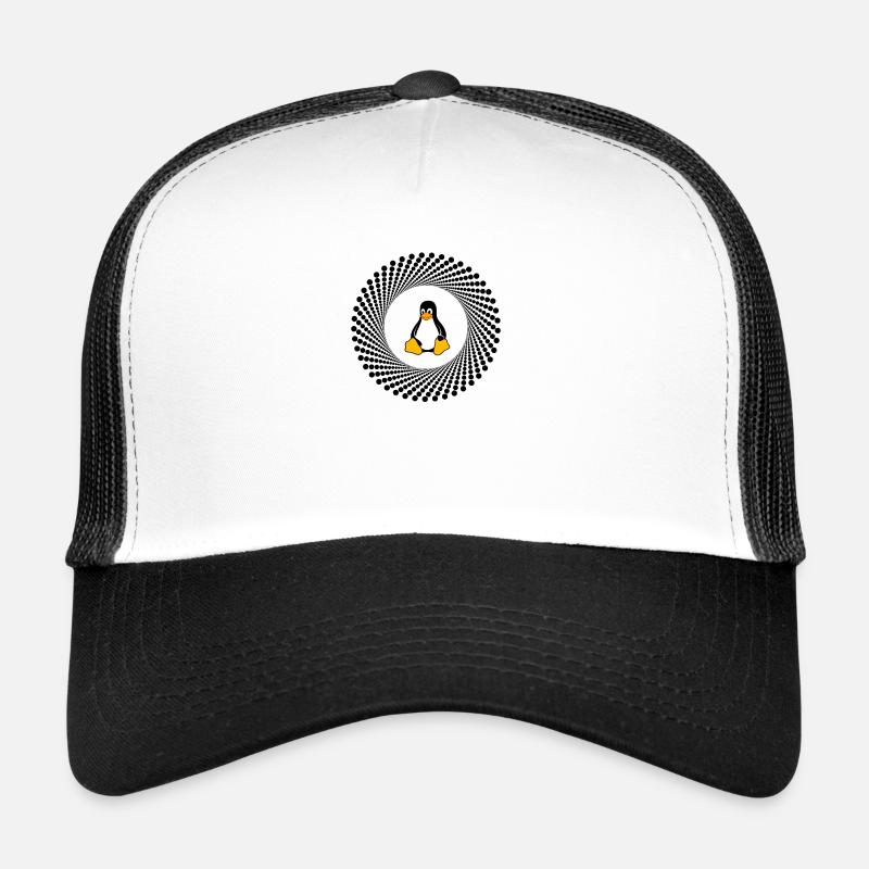 Computer System Penguin Nerd pc inside Program lo Trucker Cap