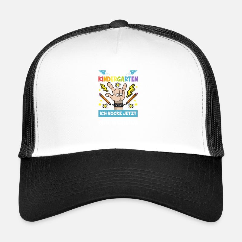 Bye Bye Kindergarten Ich Rock Jetzt Die Schule - Trucker Cap - Weiß/Schwarz