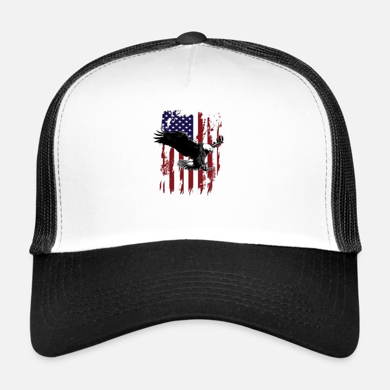 Drapeau américain aigle Casquette trucker 