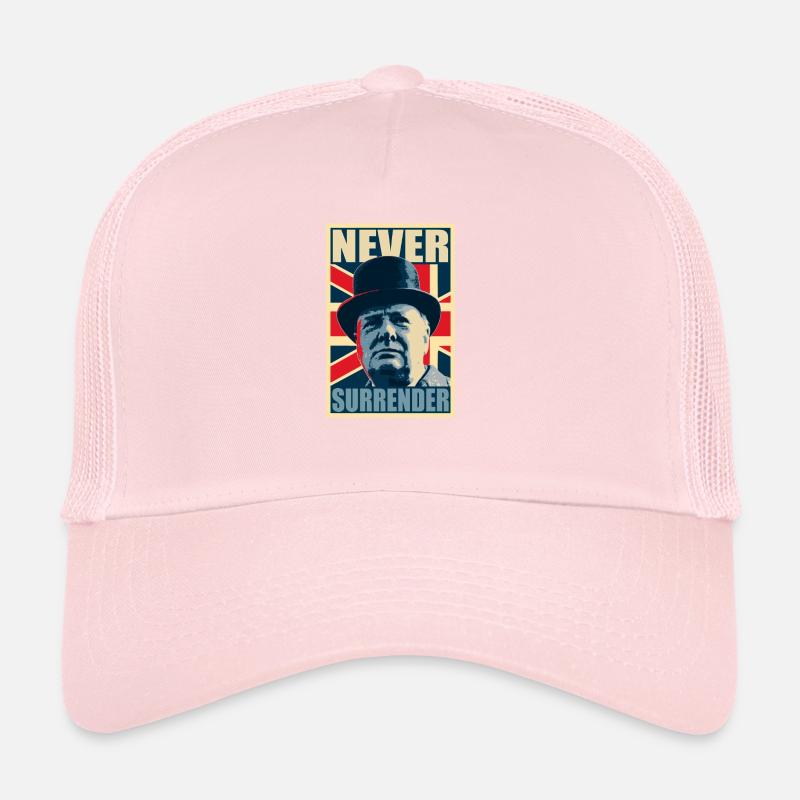 Winston Churchill Never Surrender Affiche de Casquette trucker 