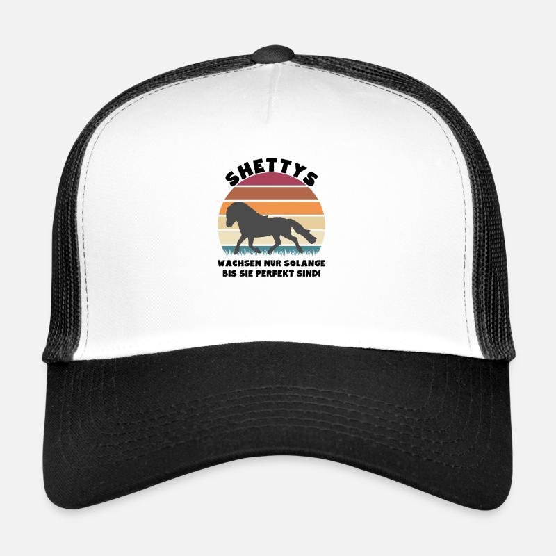 Shettys wachsen nur solange bis sie perfekt sind - Trucker Cap - Weiß/Schwarz