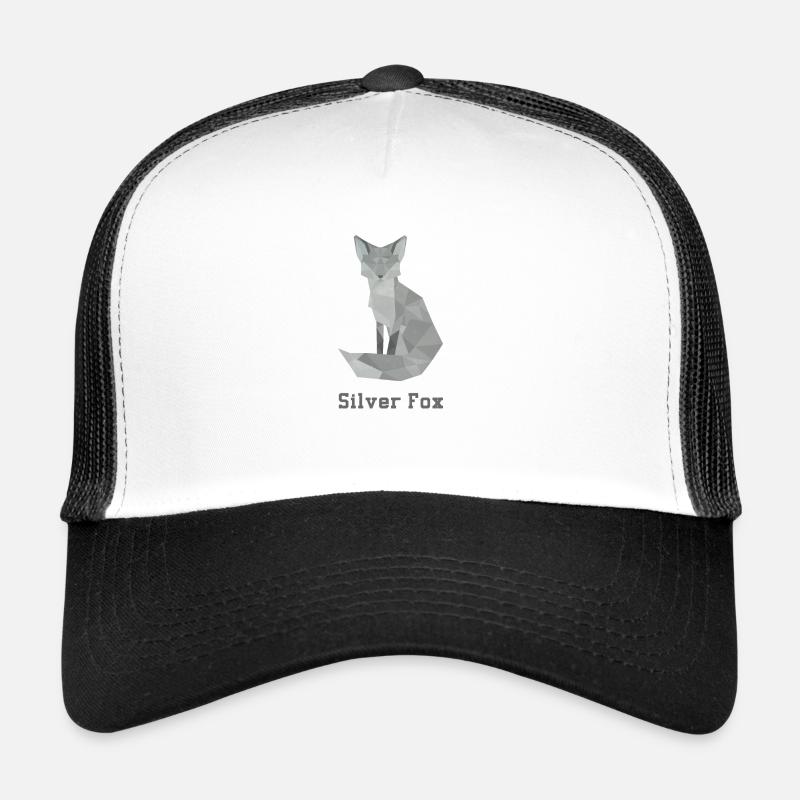 Silver fox, abstract Trucker Cap