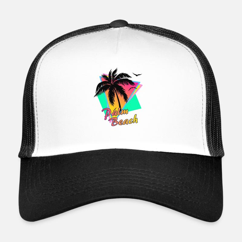 plage de palmiers Casquette trucker 