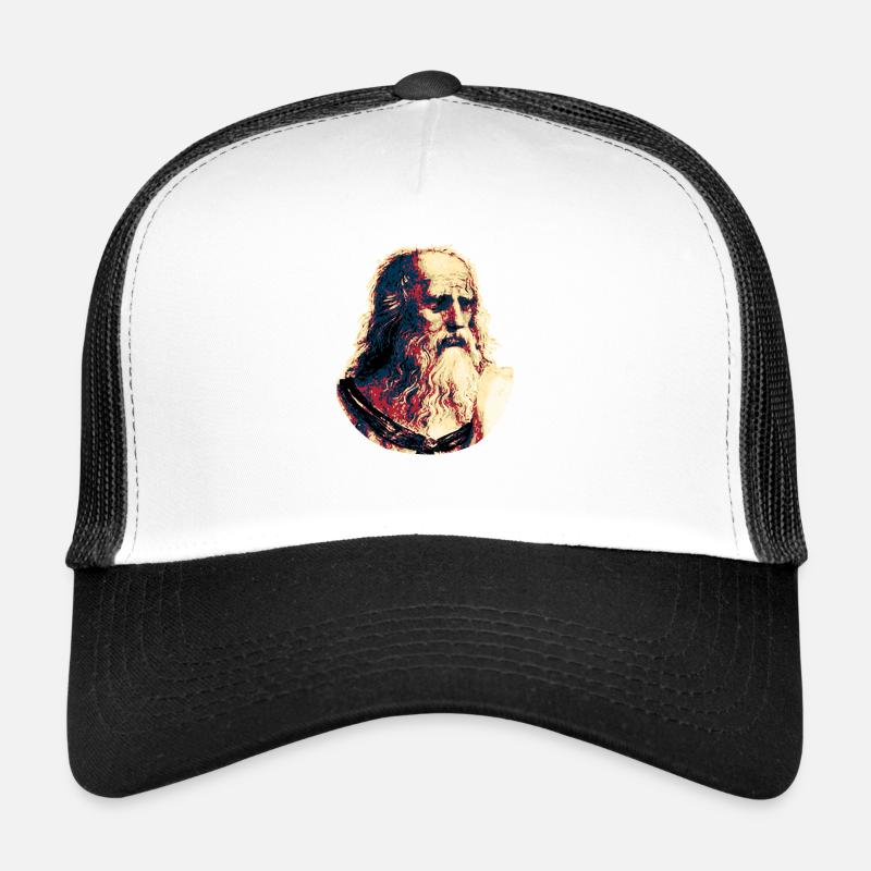 Platon - Casquette trucker  - blanc/noir
