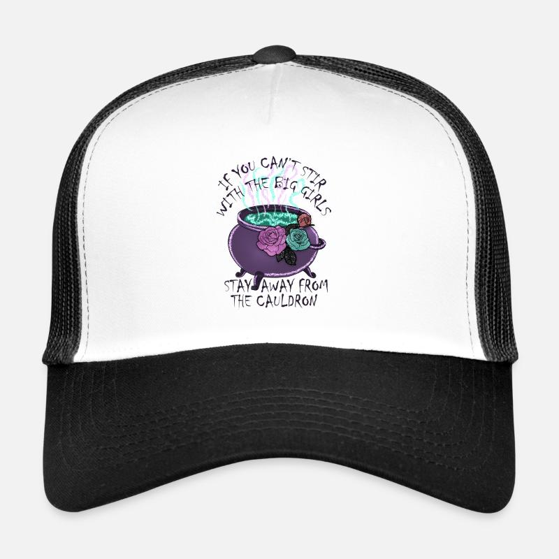 Horror Devil Witch Art T-Shirt Halloween Trucker Cap