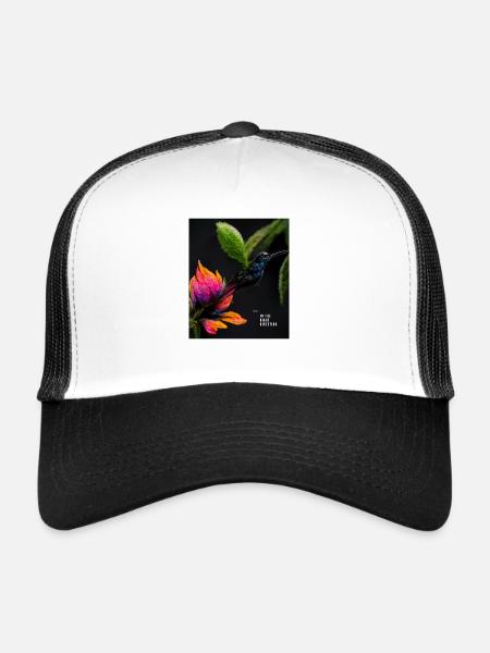 Un thème motivant et inspirant pour les femmes fortes - Casquette trucker  - blanc/noir - Devant