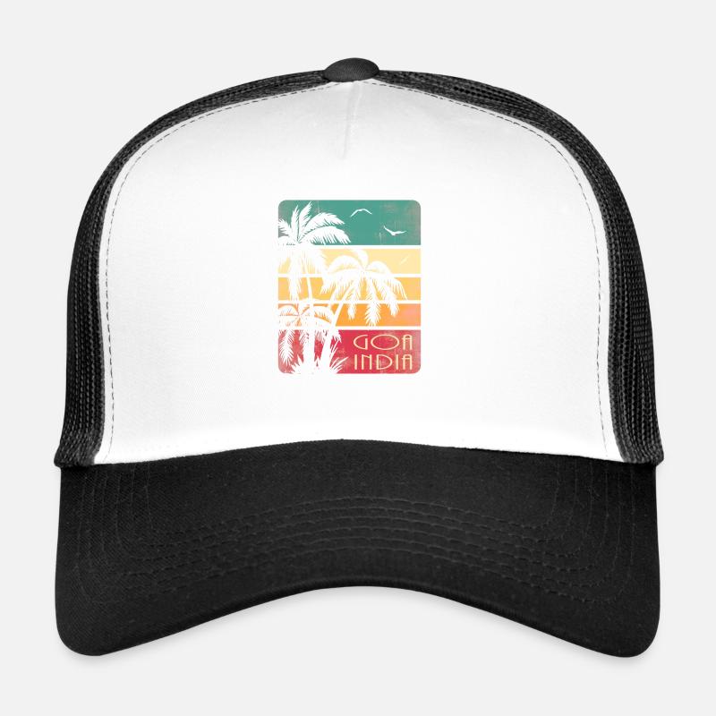 Goa Inde - Casquette trucker  - blanc/noir