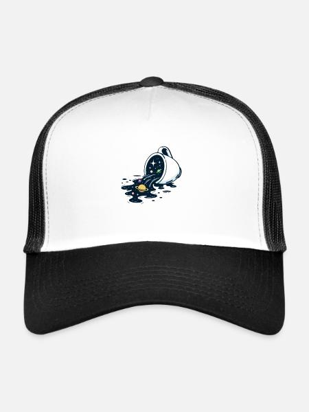 Univers enfoui - Casquette trucker  - blanc/noir - Devant