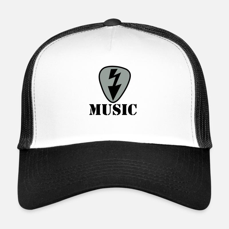 musique - Casquette trucker  - blanc/noir