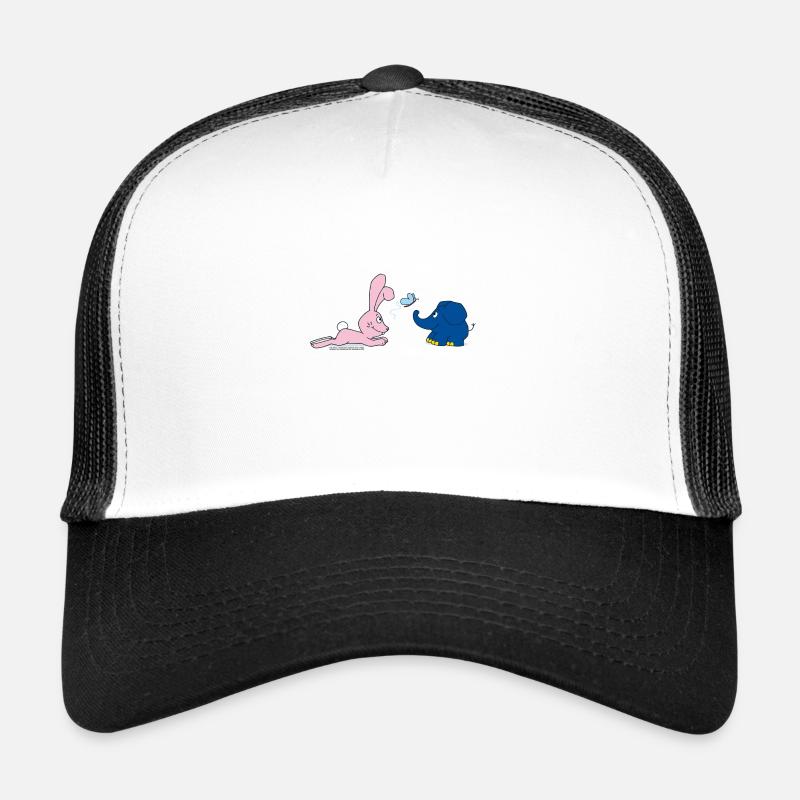 Elefant und Hase mit Schmetterling Trucker Cap