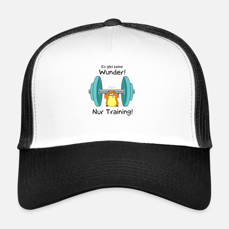 Keine Wunder - nur Training - Trucker Cap - Weiß/Schwarz