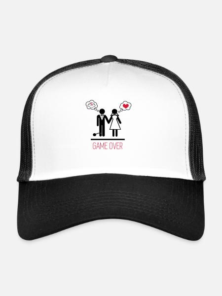 Game over - Stag do - Hen party - Wedding - Trucker Cap - white/black