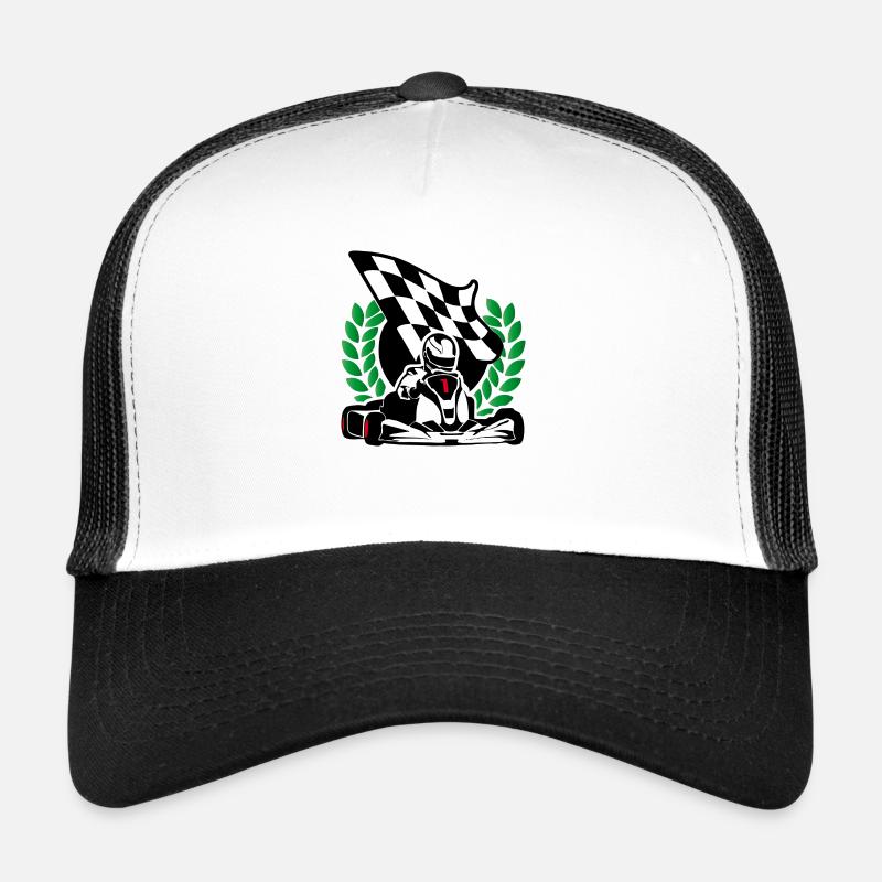 cart3 - Trucker Cap - Weiß/Schwarz