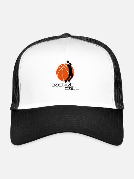 basketball_f_2c - Trucker Cap - Weiß/Schwarz