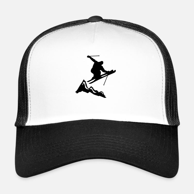 ski jump with mountains Trucker Cap